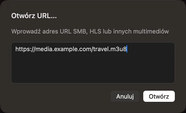 NAS · URL multimediów · URL