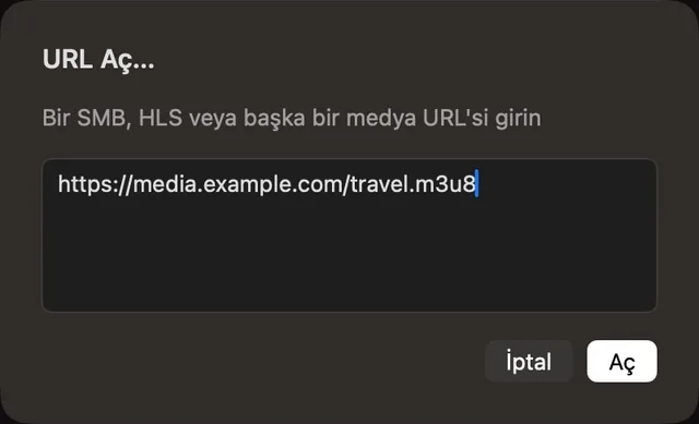 NAS · Medya URL'si · URL
